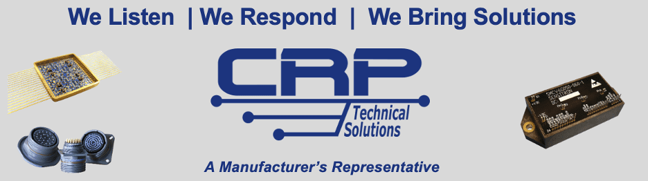 CRP Technical Solutions logo and electronics components.